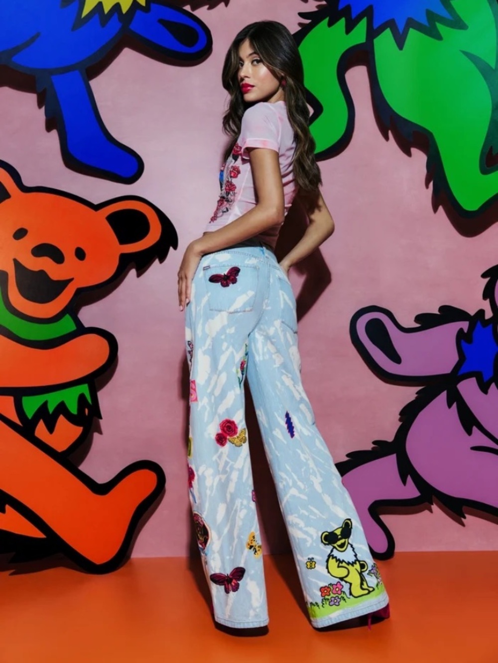 Alice + Olivia Grateful Dead Amazing Jean size 26 - Picture 2 of 13